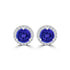 TMR121114 - Mila - Round Tanzanite and Diamond Earring Halo