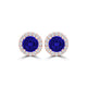 TMR121115 - Ella - Round Tanzanite and Diamond Earring Halo