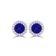 TMR121115 - Ella - Round Tanzanite and Diamond Earring Halo