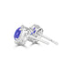 TMR121115 - Ella - Round Tanzanite and Diamond Earring Halo