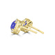 TMR121115 - Ella - Round Tanzanite and Diamond Earring Halo