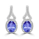 2.4ct Oval Tanzanite Halo Earring with 0.31 cttw Diamond