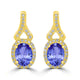 2.4ct Oval Tanzanite Halo Earring with 0.31 cttw Diamond