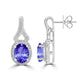 2.4ct Oval Tanzanite Halo Earring with 0.31 cttw Diamond