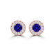 TMR121117 - Sofia - Round Tanzanite and Diamond Earring Halo Halo