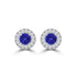 TMR121117 - Sofia - Round Tanzanite and Diamond Earring Halo