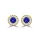 TMR121117 - Sofia - Round Tanzanite and Diamond Earring Halo Halo