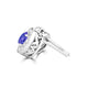 TMR121117 - Sofia - Round Tanzanite and Diamond Earring Halo Halo