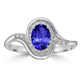 0.76ct Oval Tanzanite Ring with 0.19 cttw Diamond