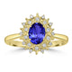 0.76ct Oval Tanzanite Ring with 0.15 cttw Diamond