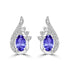 0.44ct Oval Tanzanite Studs Earring with 0.19 cttw Diamond
