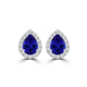 TMR121124 - Grace - Pear Tanzanite and Diamond Earring Halo