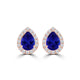 TMR121124 - Grace - Pear Tanzanite and Diamond Earring Halo