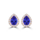 TMR121124 - Grace - Pear Tanzanite and Diamond Earring Halo