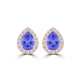 TMR121124 - Grace - Pear Tanzanite and Diamond Earring Halo