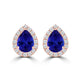 TMR121124 - Grace - Pear Tanzanite and Diamond Earring Halo