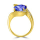 6.25ct Oval Tanzanite Ring with 0.31 cttw Diamond