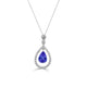 2.05ct Pear Tanzanite Pendant with 0.51 cttw Diamond