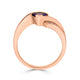 0.49 ct AAAA Trillion Tanzanite Ring with 0.06 cttw Diamond in 14K Rose Gold