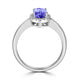 0.76ct Oval Tanzanite Ring with 0.11 cttw Diamond