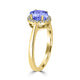 0.76ct Oval Tanzanite Ring with 0.11 cttw Diamond