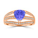 1.2ct Trillion Tanzanite Ring with 0.29 cttw Diamond