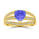 1.2ct Trillion Tanzanite Ring with 0.29 cttw Diamond