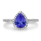 1.15ct Pear Shape Tanzanite Ring with 0.19 cttw Diamond