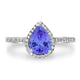 1.15ct Pear Shape Tanzanite Ring with 0.19 cttw Diamond