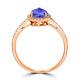 1.15ct Pear Shape Tanzanite Ring with 0.19 cttw Diamond