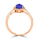 1.15ct Pear Shape Tanzanite Ring with 0.19 cttw Diamond