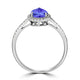 1.15ct Pear Shape Tanzanite Ring with 0.19 cttw Diamond