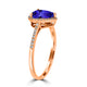 1.15ct Pear Shape Tanzanite Ring with 0.19 cttw Diamond