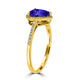 1.15ct Pear Shape Tanzanite Ring with 0.19 cttw Diamond