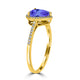1.15ct Pear Shape Tanzanite Ring with 0.19 cttw Diamond