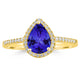 1.15ct Pear Tanzanite Ring with 0.17 cttw Diamond