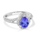 0.85ct Pear Tanzanite Ring with 0.25 cttw Diamond