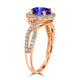 0.98ct Oval Tanzanite Ring with 0.39 cttw Diamond