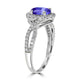 0.98ct Oval Tanzanite Ring with 0.39 cttw Diamond