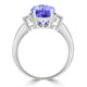 2.85ct Oval Tanzanite Ring with 0.28 cttw Diamond