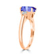 2.85ct Oval Tanzanite Ring with 0.28 cttw Diamond