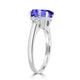 2.85ct Oval Tanzanite Ring with 0.28 cttw Diamond