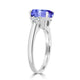 2.85ct Oval Tanzanite Ring with 0.28 cttw Diamond