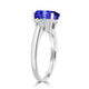 2.85ct Oval Tanzanite Ring with 0.28 cttw Diamond