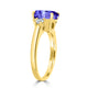 2.85ct Oval Tanzanite Ring with 0.28 cttw Diamond