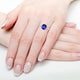 2.85ct Oval Tanzanite Ring with 0.28 cttw Diamond