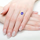 2.85ct Oval Tanzanite Ring with 0.28 cttw Diamond