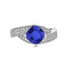 2.1ct Cushion Tanzanite Ring with 0.29 cttw Diamond