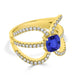 1.35ct Cushion Tanzanite Ring with 0.6 cttw Diamond