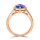 1.05ct Cushion Tanzanite Ring with 0.42 cttw Diamond